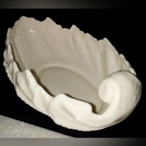 Lenox Acanthus Leaf Candy Nut Dish Made In The USA Teal Logo
